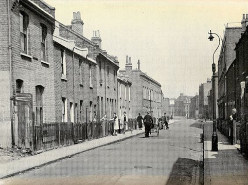 Westmacote Street, Camberwell, c1950. Looking towards Lomond grove, the road on the left is Brisbane Street.  X..png