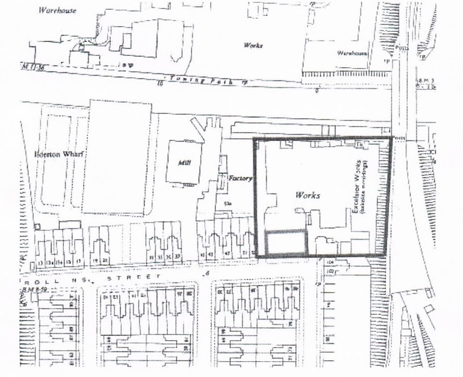 Rollins Street, Ebonestos Excelsior Works c1951.  X..jpg