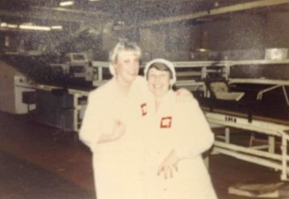 Peek Frean Georgina Belcher (with her best friend Jackie in the early 80s)   X..png