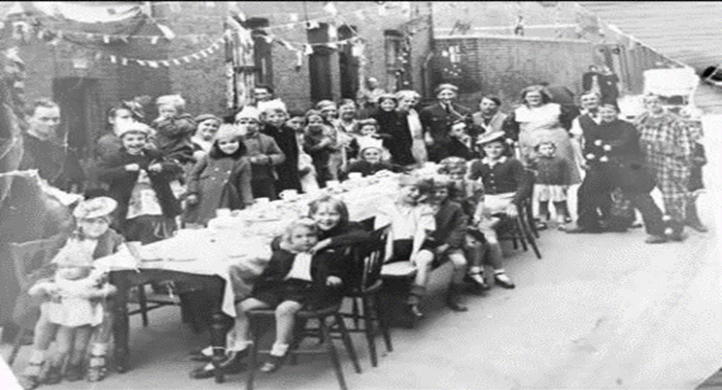 New Church Road, Queen’s Coronation 1953, near Evelina Mansions.  1 X..png