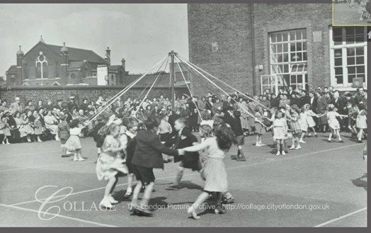 Ilderton Road School, re-opening in 1951 after being closed for bomb damage repairs.   .jpg