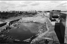 Grand Surrey Canal c1972 , on its final breath, looking down from Canal Bridge Trafalgar Avenue towards Camberwell. 1.  X..png