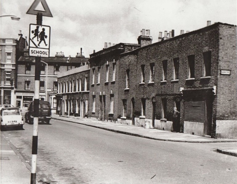 Elsted Street, Cottage of Content pub far left.  1. X..jpg