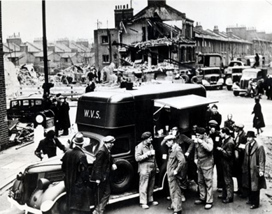 The Women's Voluntary Service  provide a mobile canteen during the blitz.   X..png