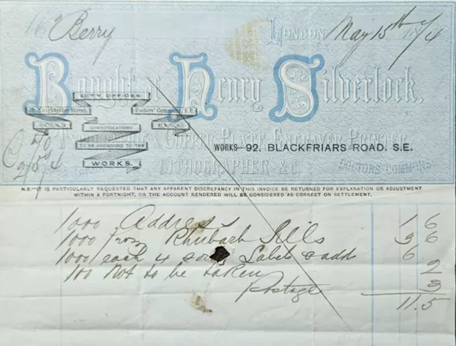 Blackfriars Road, Henry Silverlock,  Printers, 1874.  1.  X..png