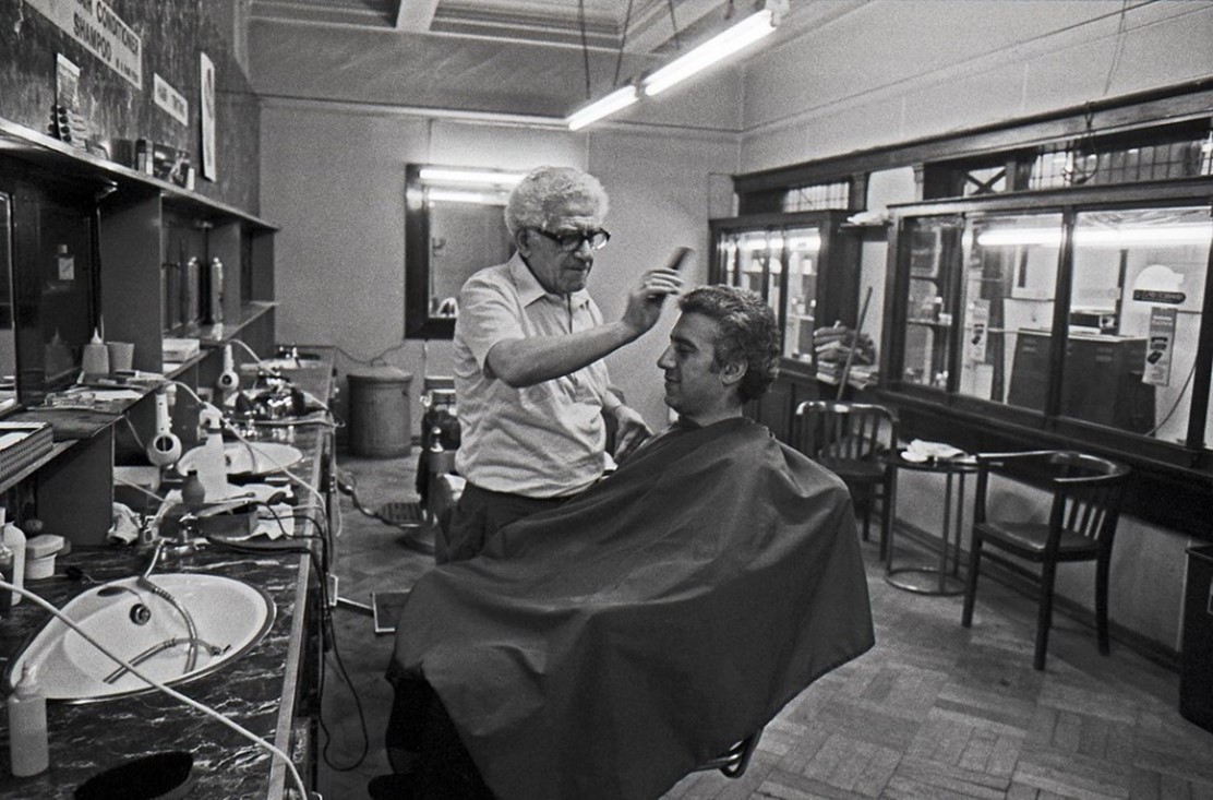 Waterloo Road, Waterloo Station Barbers Shop, c1980.  X..jpg