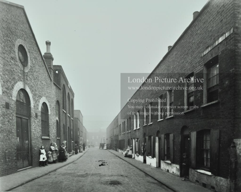 Delph Street,  In the foreground is the Sunday School with a roundel window, c1913. 1 X..png