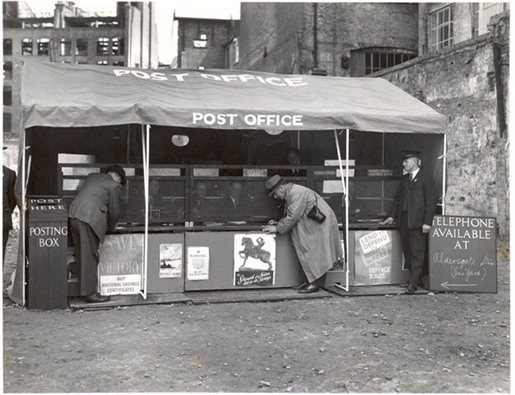 WW2 London, a mobile Post Office for bombed areas..png