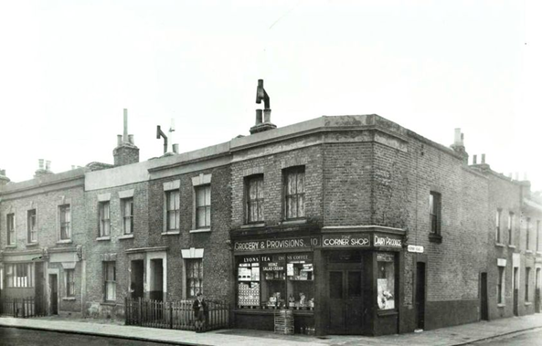 Blakes Road c1955, shop is number 10, Hornby Road right and no longer there.  X..png