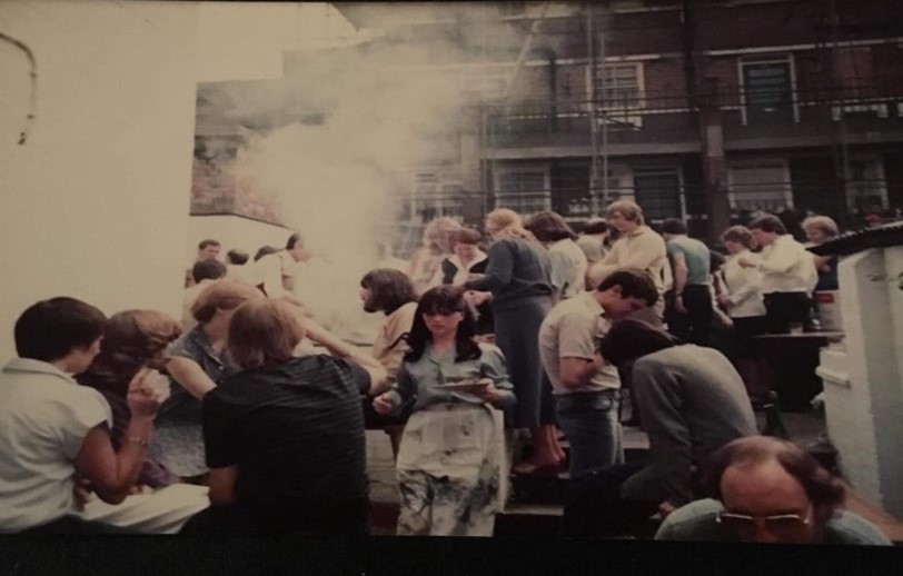 Long Lane, Bermondsey, The Ship Pub, BBQ party at The Ship Pub c1977. 3.jpg