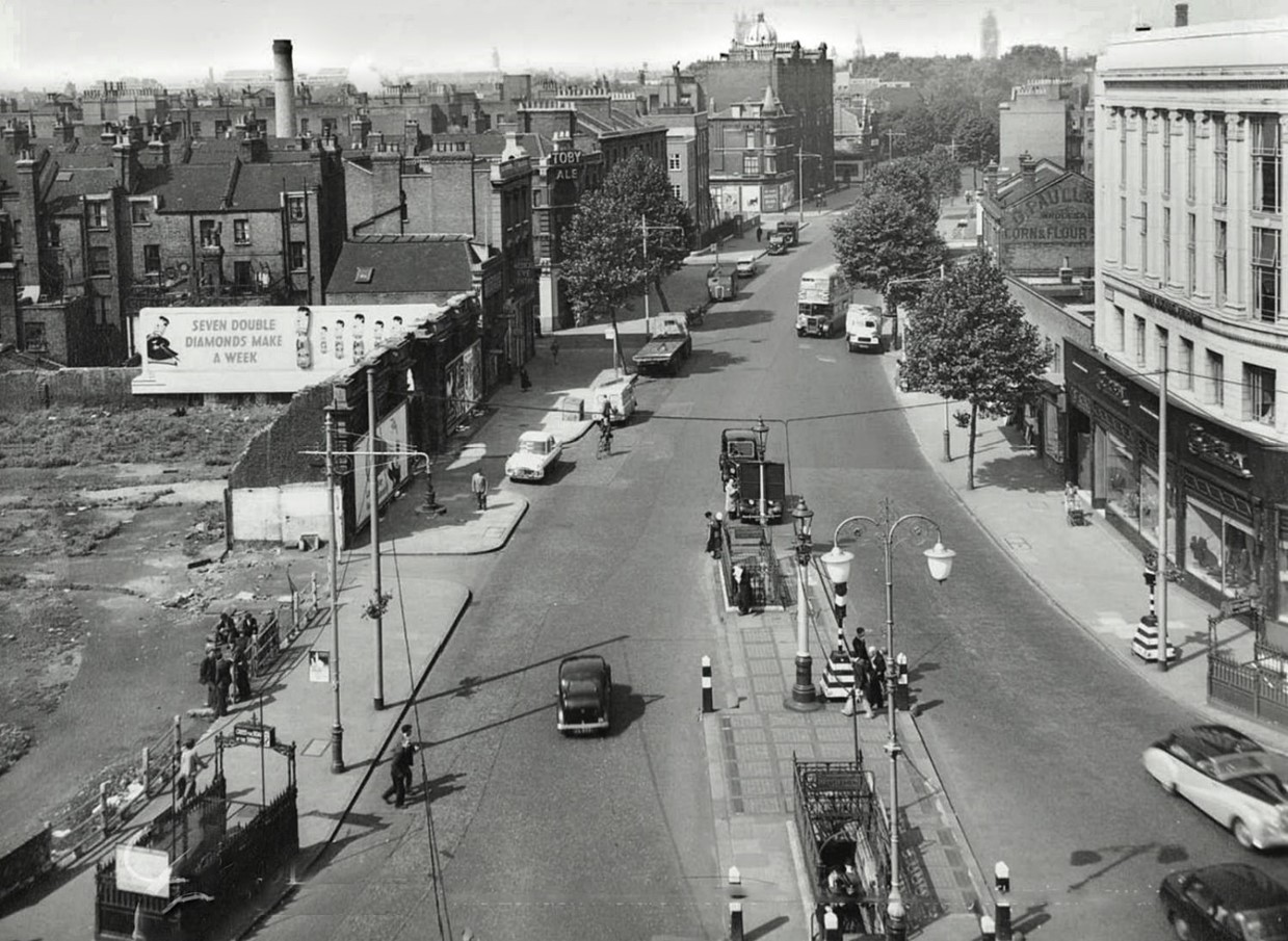St. Georges Road c1956, looking from the Elephant & Castle.  X..jpg