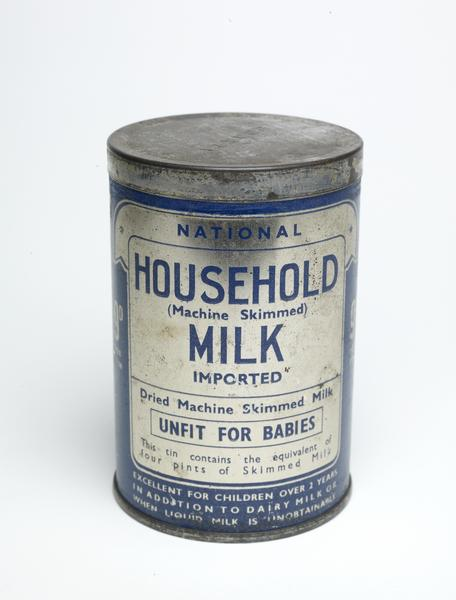 WW2 imported 4pints of dried skimmed milk, Under World War II rationing each person was allowed one of these tins every four weeks.   X..png