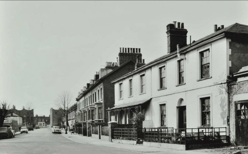 Gloucester Grove c1968, ran from Wells Way to St Georges Way.  X..jpg