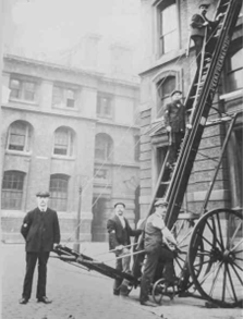 Peek Frean’s fire brigade drill practice c1905. 1.png