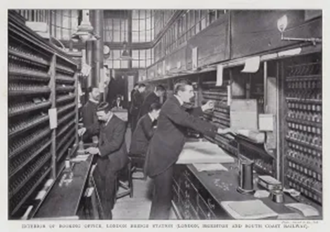 London Bridge Station Booking Office Print, 1902,    X..png