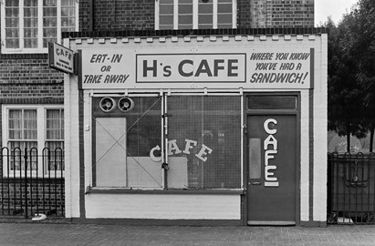 Neptune Street, Rotherhithe, H’s Café c1996.     X..jpg