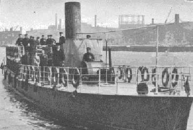 River Emergency Service 1939-41. The steamer Cliveden which was converted into an ambulance ship, seen here moored at Cherry Garden Pier..jpg