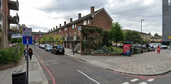 Stevens Street 2019. A cul-de-sac off Tower Bridge Road, to the right is Abbey Street. X.png