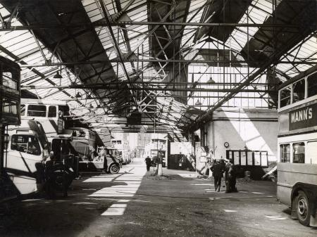 Bowles Road, Old Kent Road Bus Garage, air raid damage 1940.  X.png