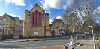 Rodney Road, 2019, The English Martyrs Church. Flint Street left. X.png