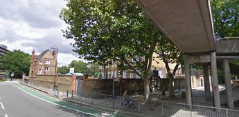 Rodney Road, Victory Place School c2008, John Maurice Close right. Walkway no longer there. X.png