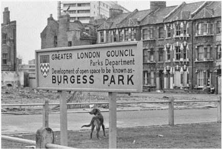 Sandover Street, Wendover Estate in the background, is on the corner of Albany Road and Thurlow Street. X.png